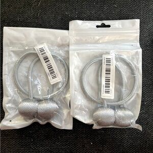 Silver Curtain Tiebacks
